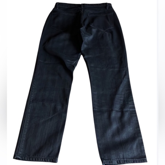 FRAME Le Sylvie Slender Straight Black Tonal Stripe Jeans - 27 - Picture 8 of 15